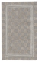 Light Grey Tonal Check 3' x 5' Rug