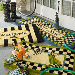 Welcome Awning Stripe Entrance Mat