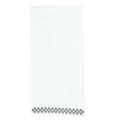 Bath Towel with Grey Check Border