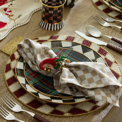 Tartan Black Salad/Dessert Plate