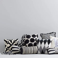 Courtly Check Ruffled Square Throw Pillow