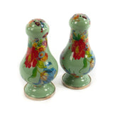 Green Flower Market Large Salt & Pepper Shakers