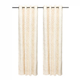 Mocha Stripe 84" Grommet Curtain Panel
