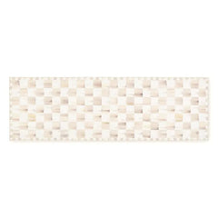 Mocha Checkered 2'6" x 8' Washable Runner