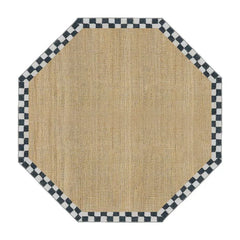 Naturals Check 6' Octagon Washable Rug