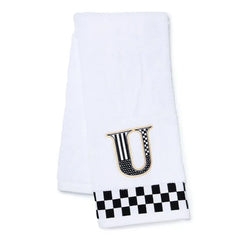 Monogram "U" Check Hand Towel
