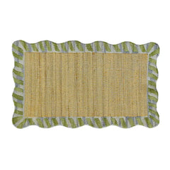 Jute Scalloped Purple and Green 3' x 5' Rug