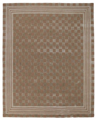 Mocha Tonal Check 8' x 10' Rug
