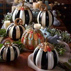 Elegant Stripe Small Pumpkin