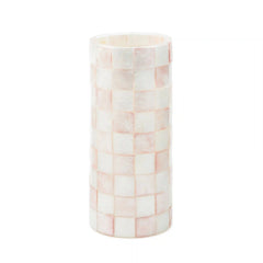 Sterling Check Capiz Small Vase