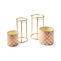 Rosy Check It Out Planters, Set of 2