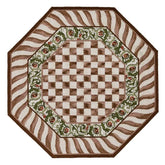 Mocha Check 6' Octagon Rug