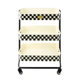 Rosy Check 2-Tier Kitchen Cart