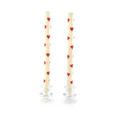 Heart Dinner Candles, Set of 2