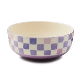 Lilac Check Serving Bowl