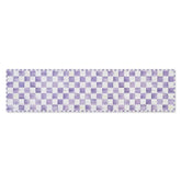 Violet Checkered 2'6" x 10' Washable Runner
