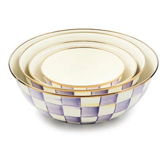 Violet Check Small Everyday Bowl