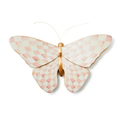 Rosy Check Wall Decor Butterfly Duo