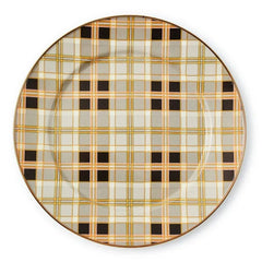Tartan Mocha Charger Plate