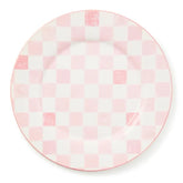 Pink Check Round Platter