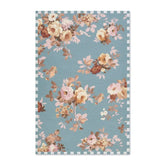Slate Wild Rose 5' x 7'6" Washable Rug