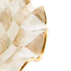 Parchment Check Medium Fluted Serving Bowl