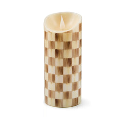 Cherry Check Flameless 5" Pillar Candle
