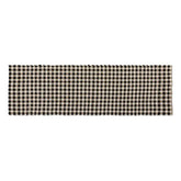 Natural, Black & White Checked 2'6" x 9' Runner