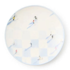 Gray Malin Ski Holiday Appetizer Plates, Set of 4