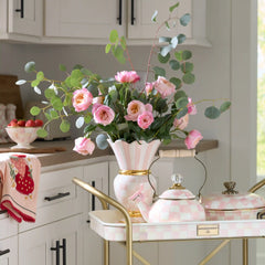 Parchment Check Great Vase