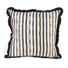 Courtly Check Ruffled Square Throw Pillow