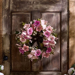 Rosy Poppy 22" Wreath