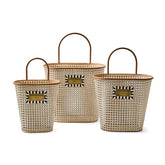 Cane Baskets, Set of 3