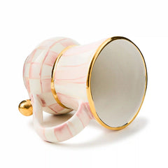 Violet Check Ceramic Mug