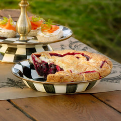 Wild Rose Brown Pie Plate