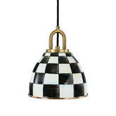 Courtly Check 8" Dome Pendant Lamp