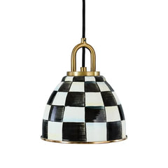 Courtly Check 8" Dome Pendant Lamp