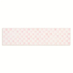 Rosy Checkered 2'6" x 10' Washable Runner