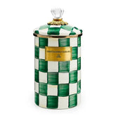 Emerald Check Large Canister