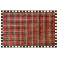 Royal Stewart Tartan Red 5' x 7'6" Washable Rug