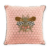 Queen Bee Pink Throw Pillow