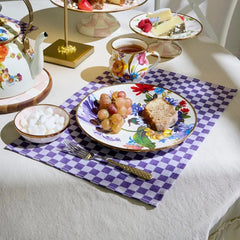 Violet Check Placemat, Set of 4