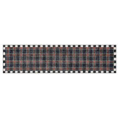Stewart Tartan Black 2'6" x 10' Washable Runner