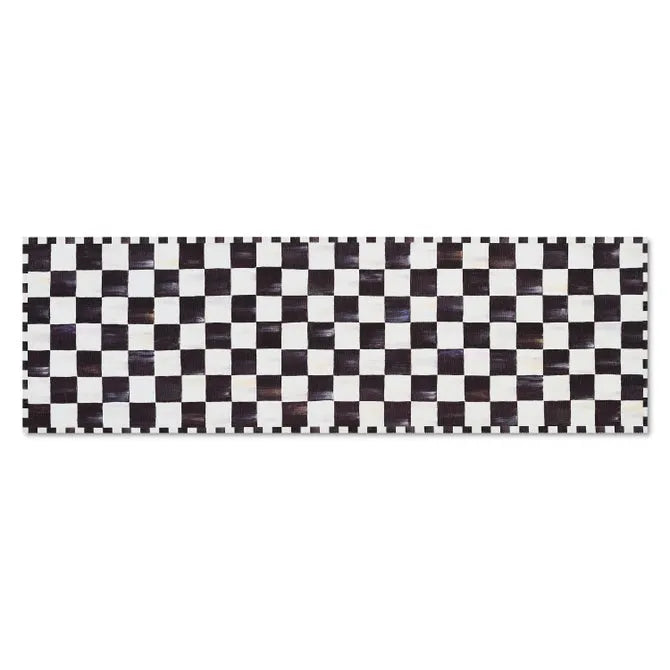 Courtly Checkered 2'6" x 8' Washable Runner