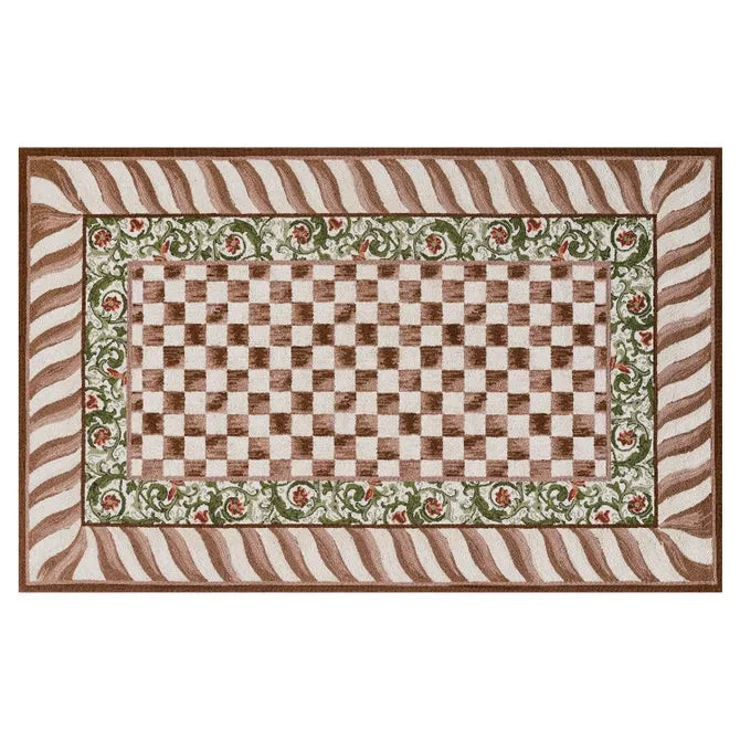 Mocha Check 5' x 8' Rug