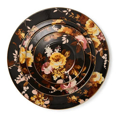 Wild Rose Brown Dinner Plate