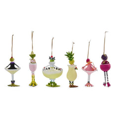 Patience Brewster Mini Cocktail Ornaments, Set of 6