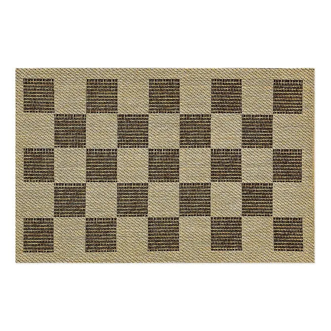 Black Check 2' x 3' Indoor/Outdoor Rug