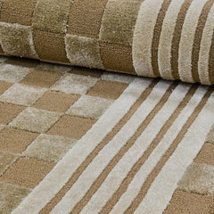 Mocha Tonal Check 2'3" x 3'9" Rug