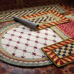 Courtly Check Red & Gold 3' x 5' Rug